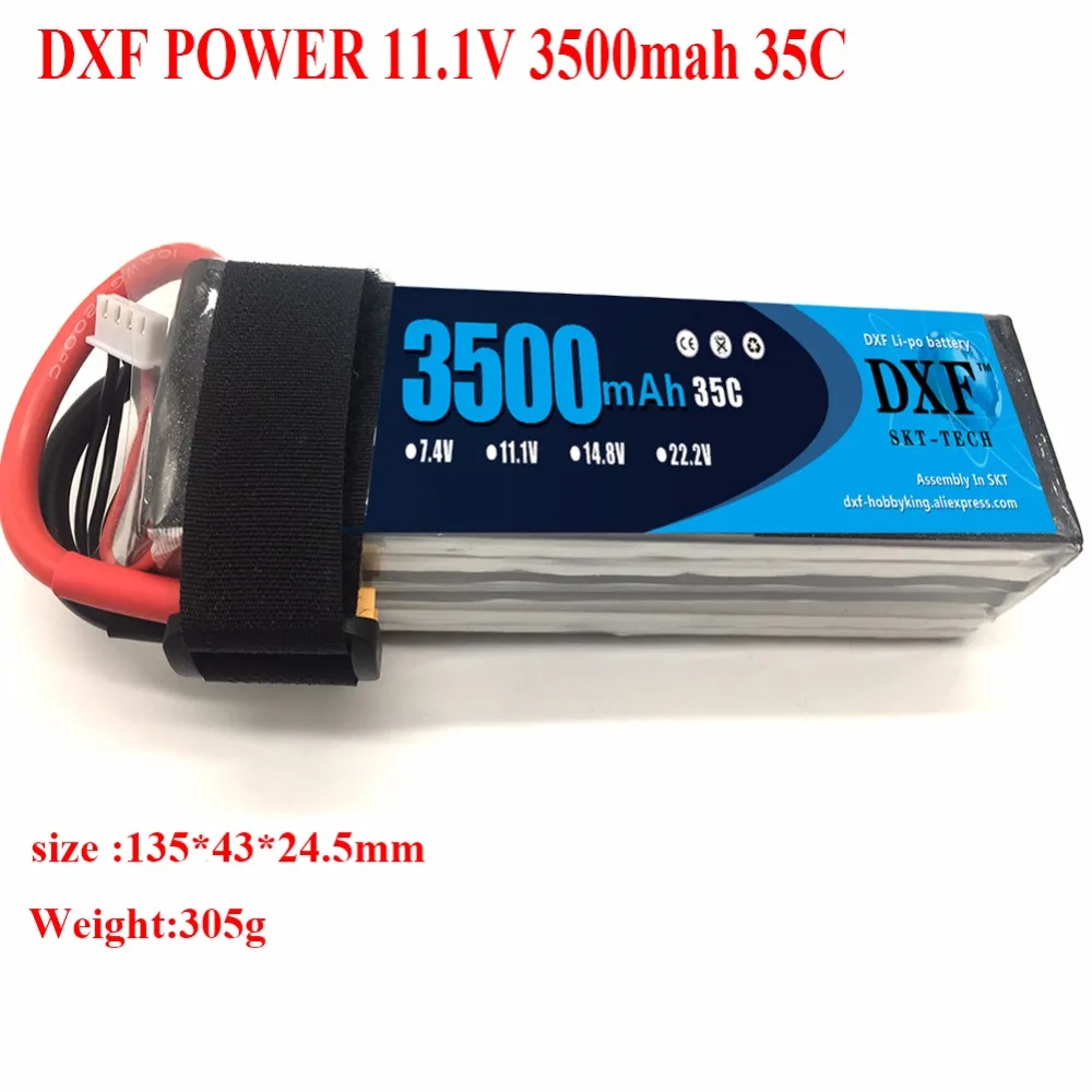 DXF RC Lipo battery 11.1v 3500mAh 3S 35C max70C rechargeable battery FOR RC airplane RC Tanks drone