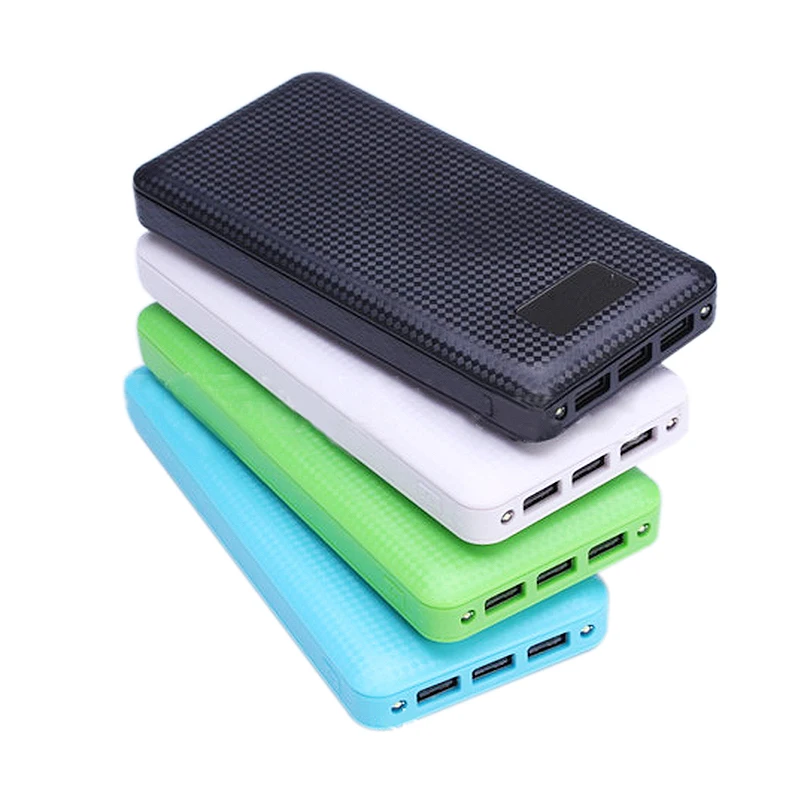 

3 USB Port LCD Display Power Bank Case 2 LED 7 x 18650 Battery Charger Box DIY Phone Power bank Shell without Battery