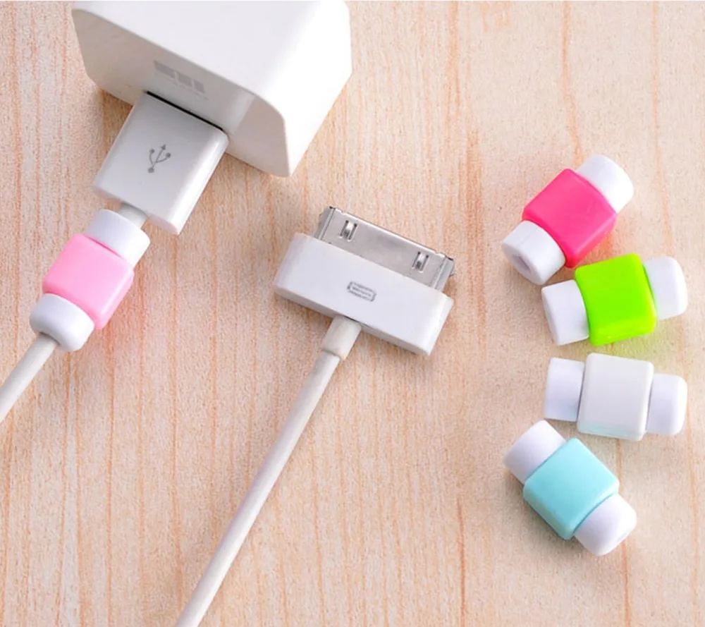 

50pcs Mini Charger Wire Protector Cable Protective Case Line Cord Cover Cable Winder Cover For iPhone USB Charging Cable