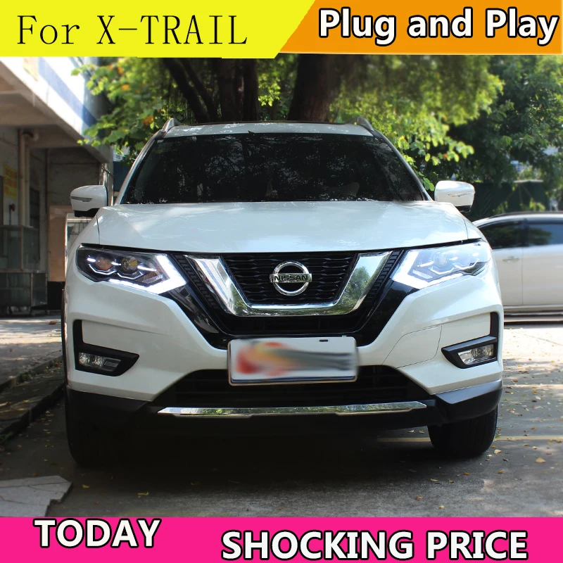  doxa 2Pcs LED Headlights For Nissan X-Trail 2017 led car lights Angel eyes xenon HID KIT Fog lights - 32989548467