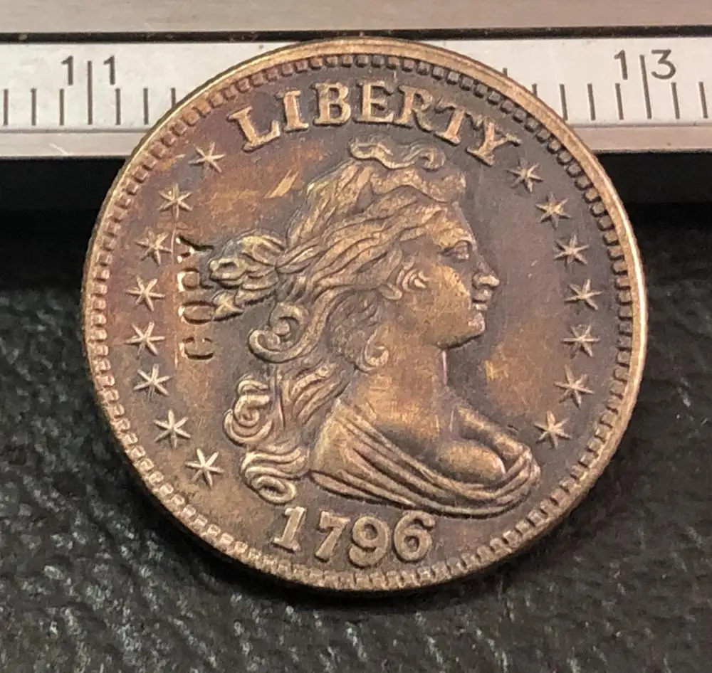 

1796 US Draped Bust Dime Silver plated Copy coin