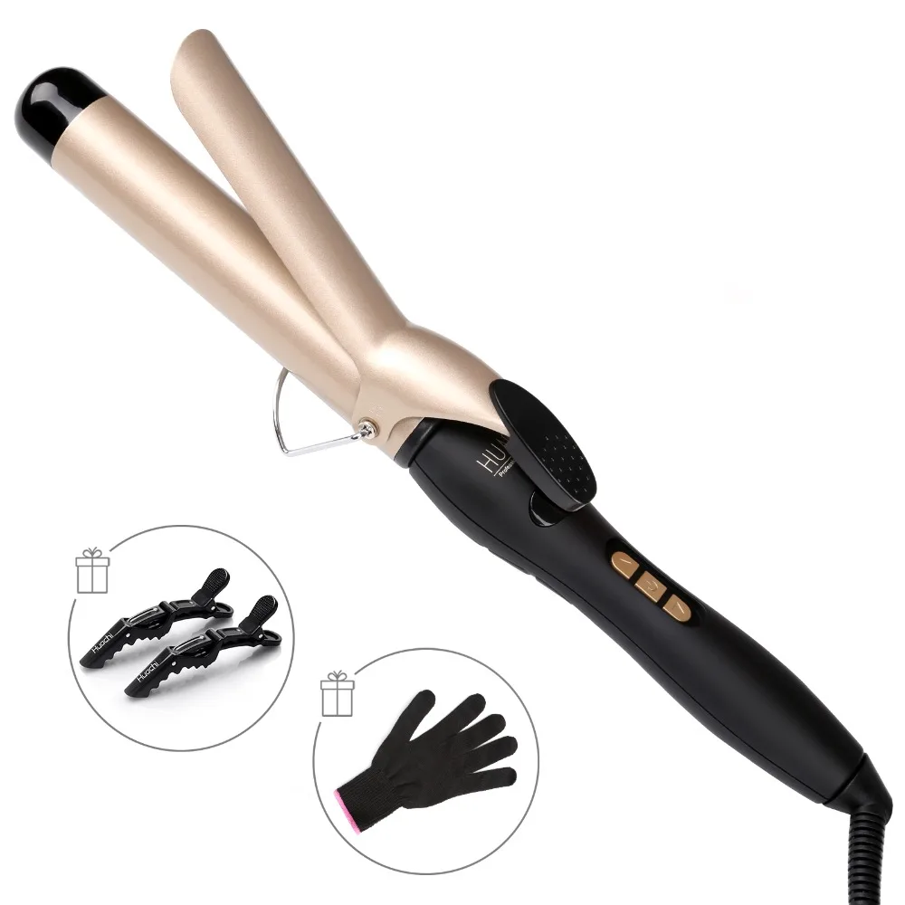 

Ceramic Hair Curler Professional Curling Irons 32mm Styling Tools Electric Hair Waver 110-220V Gold