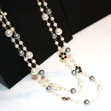 Classic Double Layers Simulated Pearl Necklace Women Bijoux Luxury Fashion Jewelry Long Necklace Fine Gifts For Mother Classic Double Layers Simulated Pearl Necklace Women Bijoux Luxury Fashion Jewelry Long Necklace Fine Gifts For Mother