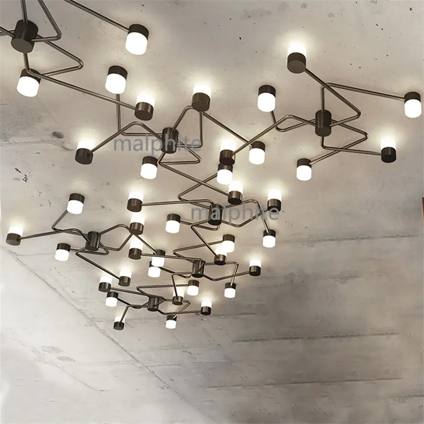 Скандинавский минималистичный арт гостиная потолочный свет ресторан роскошный креативный потолочный светильник спальня потолочный светильник