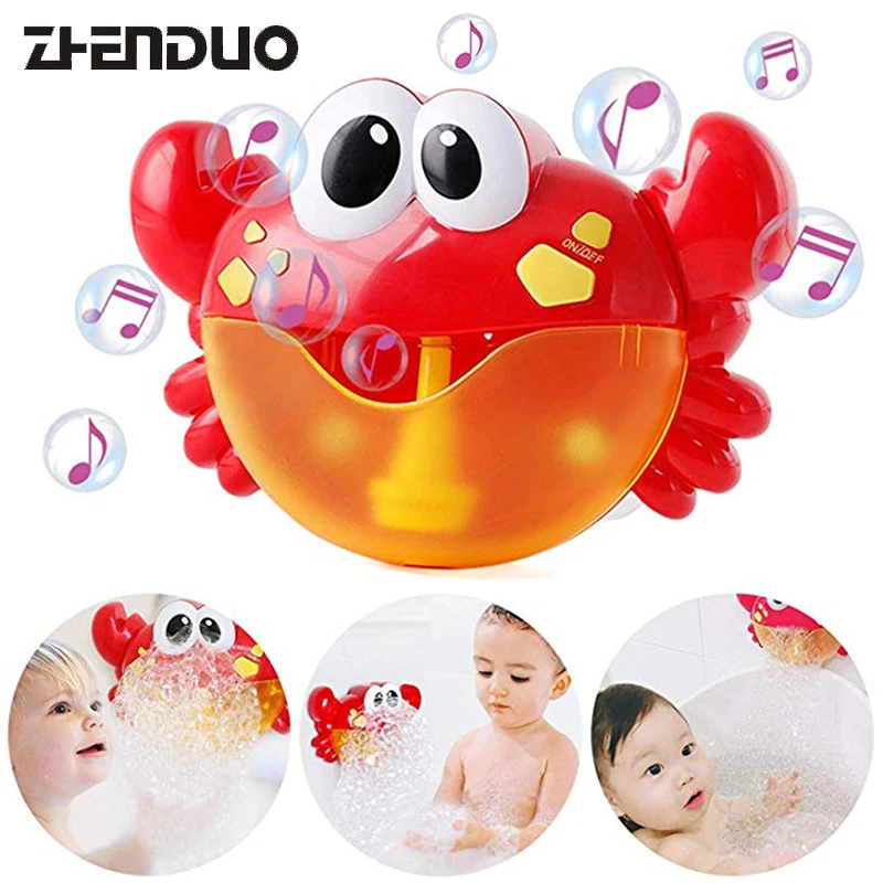 

Baby Bath Partner Toy Bubble Crabs Music Kids Pool Swimming Bathtub Soap Machine Automatic Bubble Maker Bathing Toys For Child
