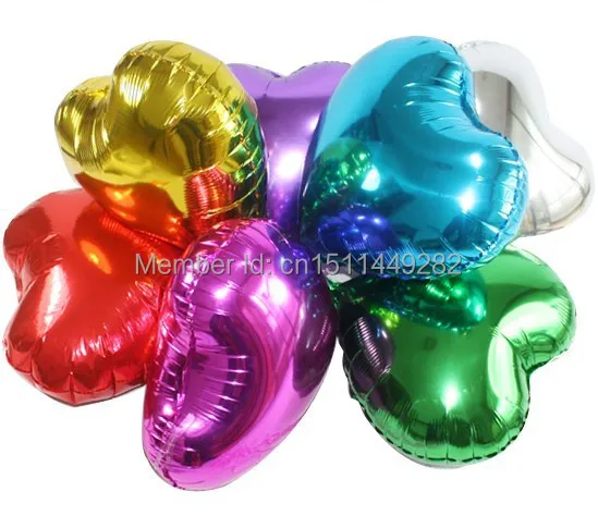 20 шт./лот 18 дюймов металлик в форме сердца шары надувные из фольги для свадебных декораций, шарики для праздника свадебные сувениры и подарки