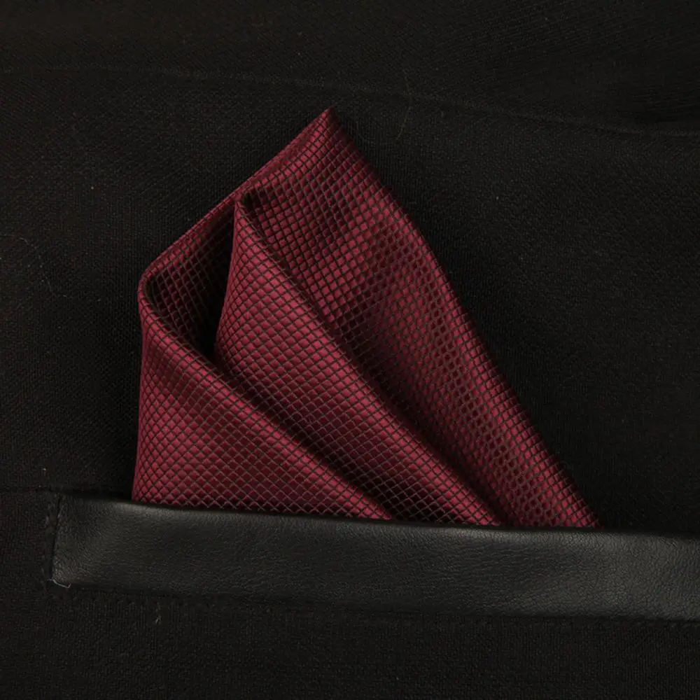 

New style Men's Suit Handkerchief gentleman 22cm*22cm Polyester Silk Square Handkerchief soft Mens Silk Pocket Square