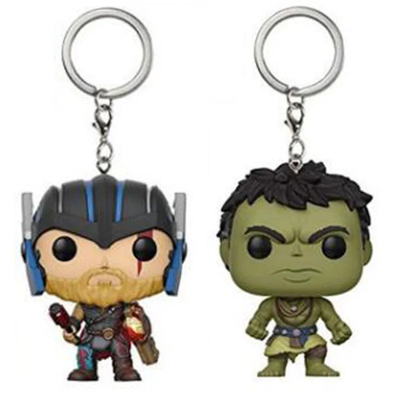 Марвел Халк и Тор Ragnarok Симпатичный Брелок фигурка коллекция игрушки на цепочке