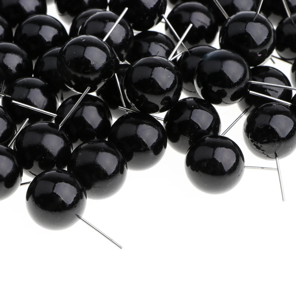 100 Pieces Black Plastic Eyes Kits for Needle Felting Bear Dolls Dog Plush Animal Accessories DIY Craft Toy 6mm