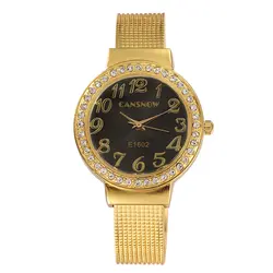 Роскошные для женщин кварцевые часы Lmitation Diamond Мода Кристалл нержавеющая сталь Часы наручные Reloj Женские часы