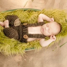 Детские комбинезоны, брюки на подтяжках для новорожденных, хлопок, коричневые вязаные Голубые штаны для новорожденных