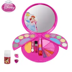 Дисней Дети дружественные девушки принцесса макияж коробка набор нетоксичный вид комплект игрушки набор подарок на день рождения для