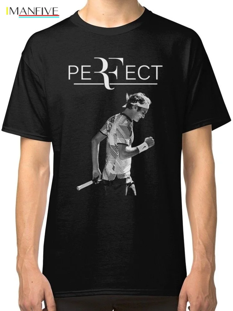 

Hot sale Male Clothing 100% Cotton Short sleeve Men tshirt Roger Federer Men's T-Shirt O-Neck Fashion 2019 cool Tee Shirts