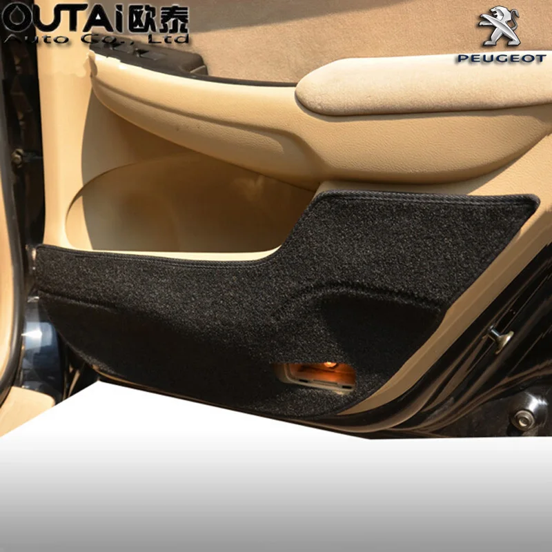 Car Door Anti Kick Pad Mat Cover Sticker For Peugeot 206 207 301 307 308 308S 408 508 2008 3008 4008 Car Door Protective Pad