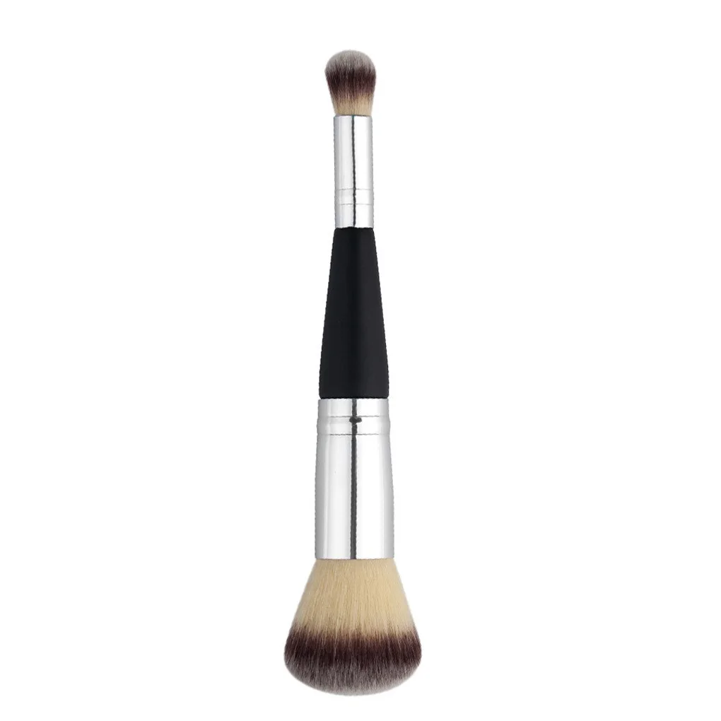 

2018 New Double Head Dual Use Portable Wood Aluminum Handle Cosmetics Makeup Powder Blush Eyeshadow Brushes