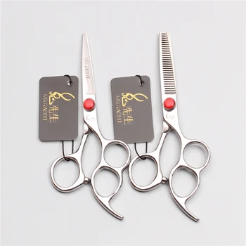 

5.5" 16cm JP 440C Mr Rabbit Red Screw Barber Scissors Professional Hairdressing Scissors Cutting Shears Thinning Scissors M9011
