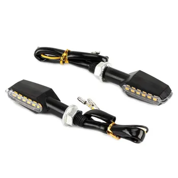 

Side Turn Signal Light LED Set Pack Kit Pair Motorcycle Double Plastic