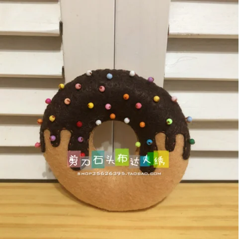 DIY food solid mixed bagel / donut Fabric Felt kit Non-woven cloth Craft DIY Sewing set Handwork Material needlework JDSTB