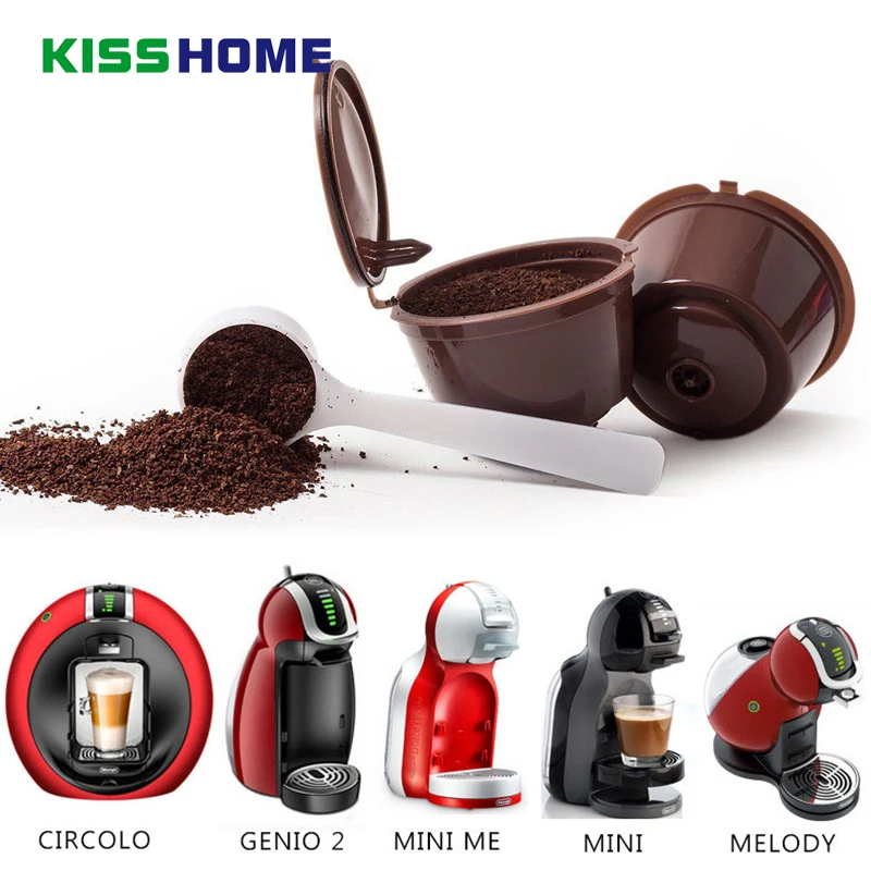 

3pc/lot Reusable Capsule 304 Plastic Refillable Filter for Dolcegusto Coffee Machine Maker Cafe Capsule Dripper Coffee Tools