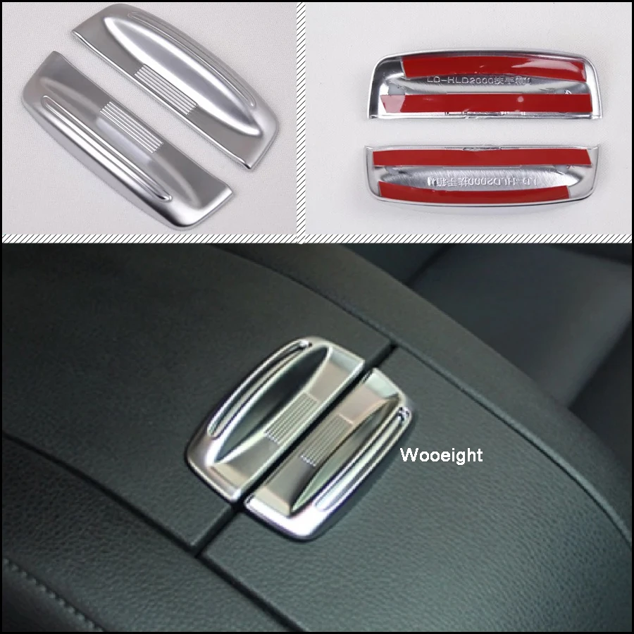 2Pcs Silver Armrest Cover Storage Box Trim For Toyota Highlander  Kluger (XU50) 2014 2015 2016 2017 Car Styling Chrome Trim (7)