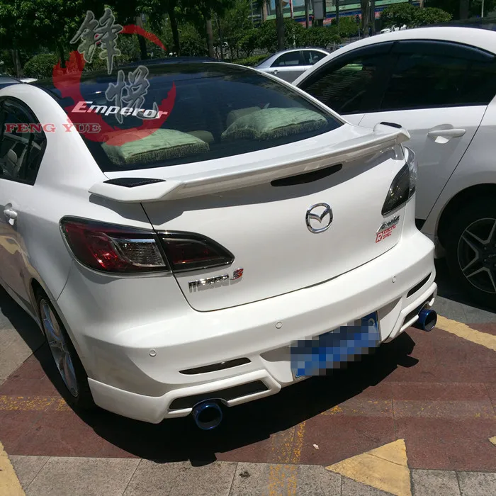 Fit For Mazda 3 Carbon Fiber Rear Spoiler Rear Wing Spoilers & Wings AliExpress