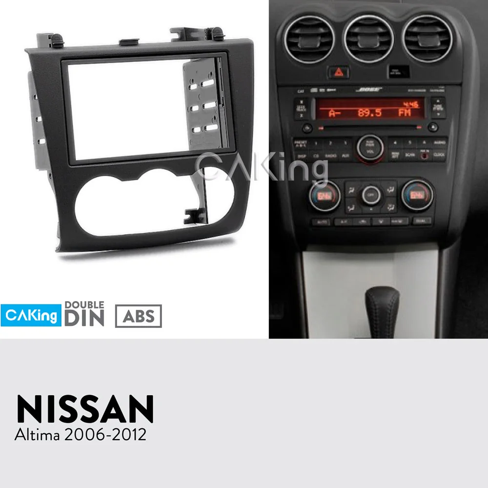Двойной Din Автомобильный Радио панель для Nissan Altima 2006-2012 Dash комплект Установка лицевой панели Facia Рамка адаптер консоль отделка