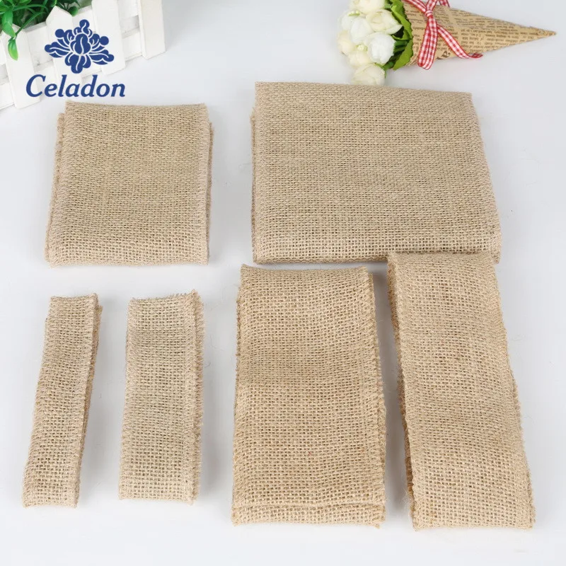 

5M/lot Jute Burlap Hessian Roll Rustic Vintage DIY Ornament Burlap Home Decor Birthday Wedding Party Christmas Decoration