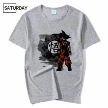 Мужская футболка с принтом Dragon Ball Z Goku для мужчин и женщин, летняя повседневная серая футболка, кофта с капюшоном для мальчиков и девочек, мужские футболки с рисунком