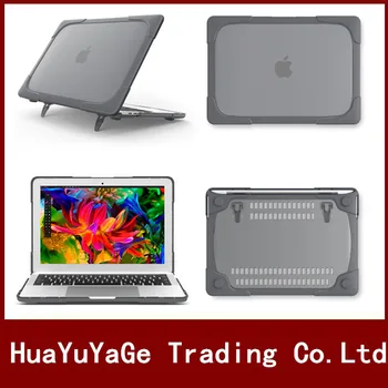 

Crystal Clear TPU & PC Anti-drop Testing 2M Hard Case shockproof With Stand Cover for Macbook Pro touch bar 13 inch 2016 A1706