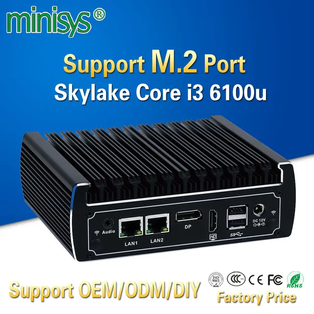 Best Offers Minisys fanless 4K mini pc intel core i3-6100u dual lan windows 10 net gaming desktop pocket computer support 8gb ram 64gb ssd  Best Offers Minisys fanless 4K mini pc intel core i3-6100u dual lan windows 10 net gaming desktop pocket computer support 8gb ram 64gb ssd