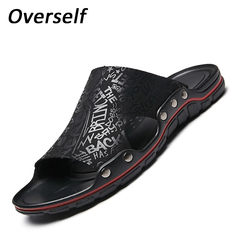 

New Summer Men Slippers Leisure Fashion Home Furnishing Indoor Shoes Plus Size 46 47 Slides Beach Sandals Male Slippers Zapatos