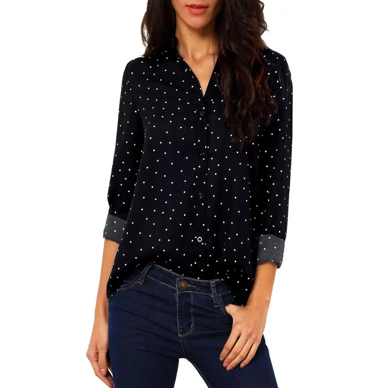 polka dot formal shirt
