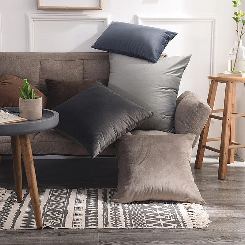 

Luxury 45x45cm Velvet Cushion Cover Pillow Cover Pillow Case Green Yellow Pink Blue Gold White Black Gray Home Decorative Sofa