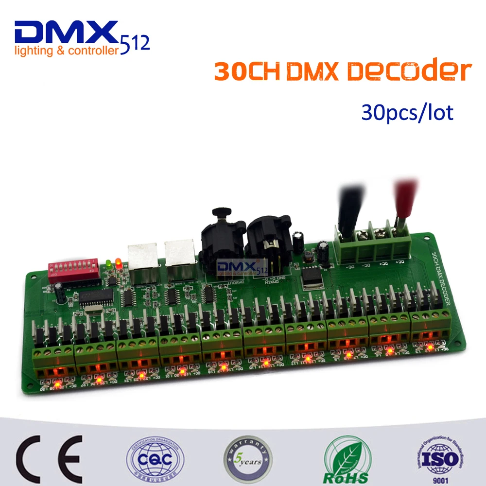 DHL Free shipping New 30pcs DC9V-24V 30Channel RGB DMX LED controller DMX decoder&driver LED strip module DHL Free shipping New 30pcs DC9V-24V 30Channel RGB DMX LED controller DMX decoder&driver LED strip module