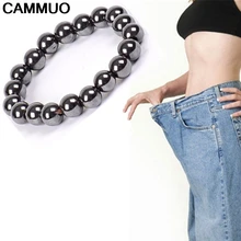 1 шт., магнитный браслет с черным камнем для потери веса, забота о здоровье, биомагнетизм, магнит для уменьшения веса, Orna для мужчин и женщин