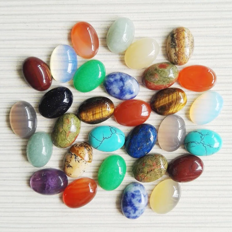 

Free shipping 10X14mm Mixed Natural stone Oval CAB CABOCHON teardrop 50pcs/lot Wholesale opal/rose quartzs/Tiger eye stone beads