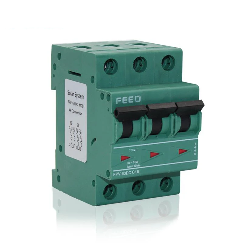 

FFEO FPV-63 3P 750V 6A 10A 16A 20A 25A 32A 40A 50A 63A MCB Mini DC Circuit Breaker