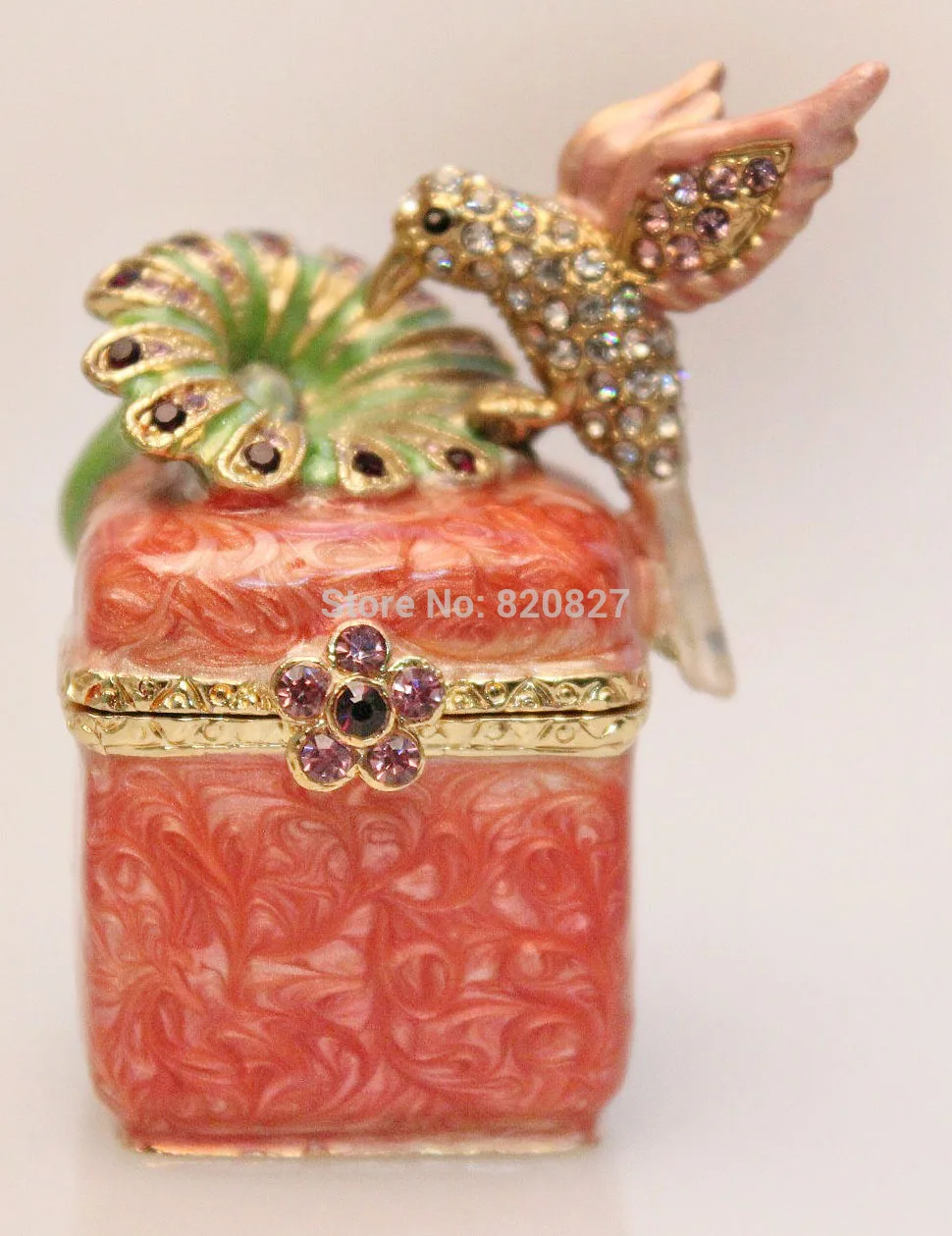 Newest Crystals Wedding Favor Gift Box Jewelry Trinket Ring Case