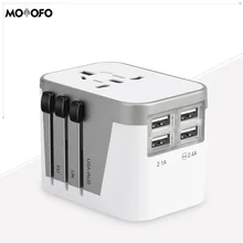 4 USB Ports High Speed 3.4A Charger EU UK US Universal Travel Plug Adapter for Ports – Charge Cell Phones, Smart Watches, iPhone