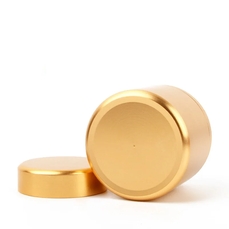 Gold Aluminum Tea Container Fresh-keeping Sealed Silver Coffee Powder Cans Caddy Storage Boxes Portable Travel Tea Bag Organizer