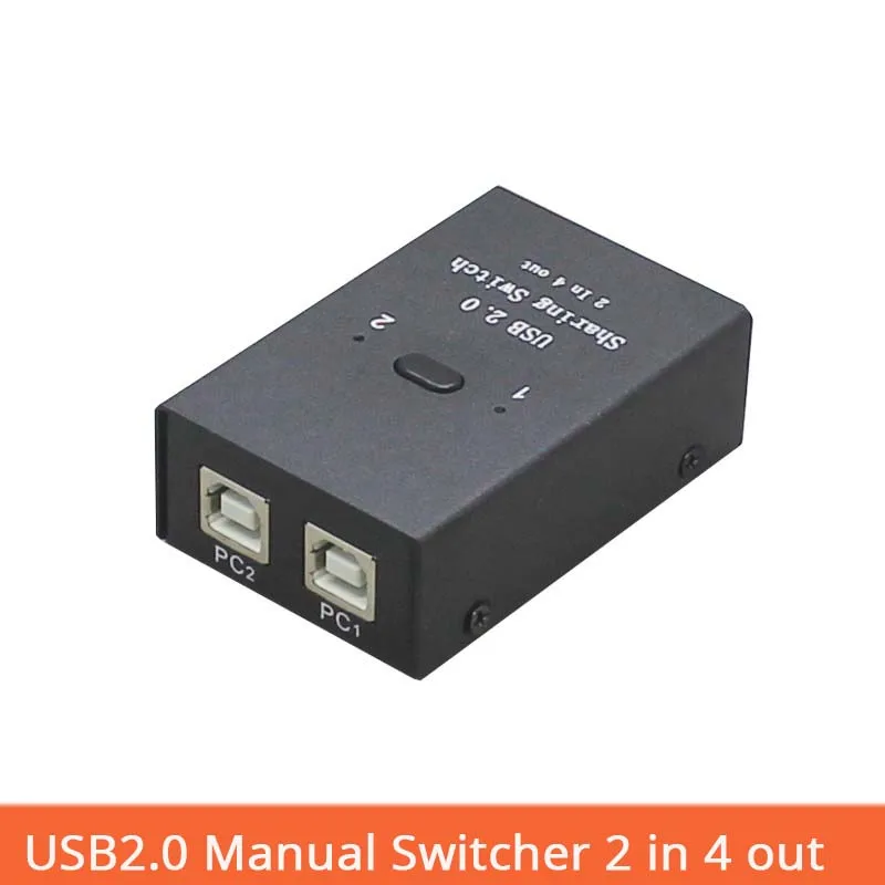  usb Switch selector usb2.0 Hub Manual Sharing 2 in 4 out Keyboard and mouse sharing switch Printer 