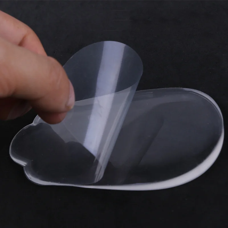 Soft Silicone O&X Leg Orthotic Heel Cushion Transparent Gel Shock Cushion Insole Increased Plantar Foot Care Half-Height HG-002