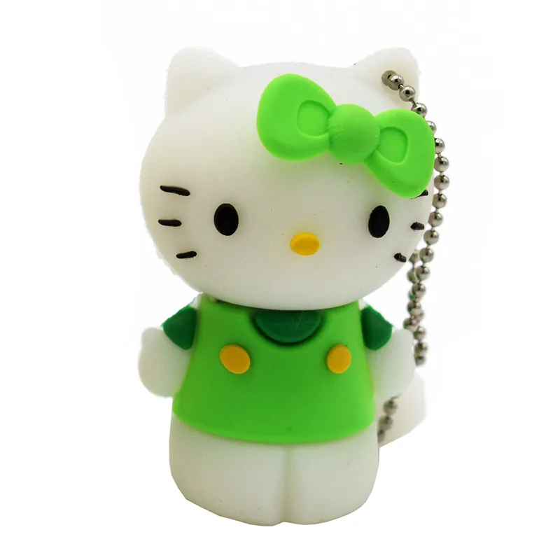 KING SARAS 6 coarl cute hello Kitty shoe usb флэш-накопитель usb 2,0 4 ГБ 8 ГБ 16 ГБ 32 ГБ 64 ГБ флешка, подарок - Цвет: green