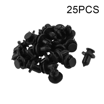 

Push Clips 25Pcs 10mm Dia Hole Black Truck Fasteners Plastic Practical