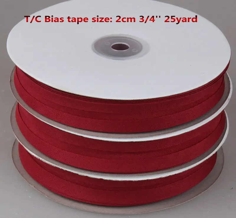 Free shipping Bias tape, bias binding tape size 20mm, width3/4",2cm