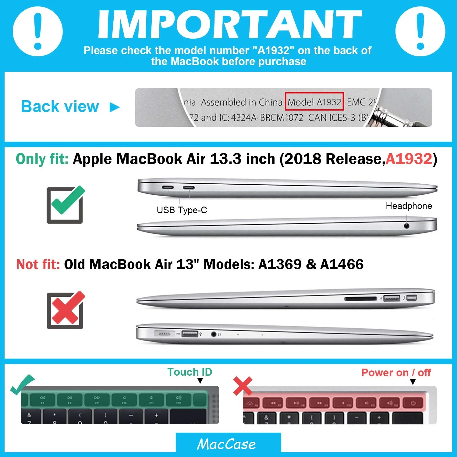 Матовый чехол для ноутбука Cvoer + клавиатуры 2018 Новый Apple Macbook 13 Air с Retina Touch ID модель