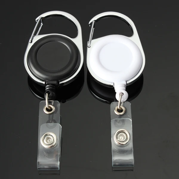 Retractable Key Chain Reel Badge With Belt Clip ID Tag Swipe Card Pull Tag 