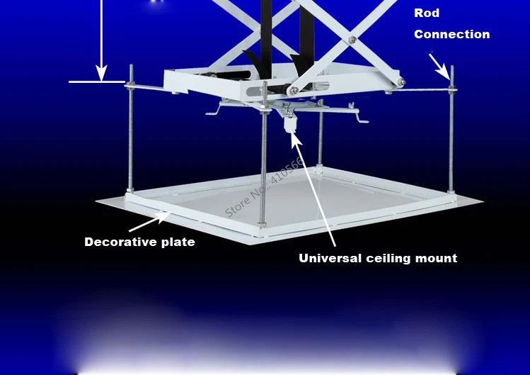 Легкая Установка хорошая цена подъемник проектора 220V до 240V моторизованный потолочное крепление держатель для видеопроектора, вешалка Поддержка Беспроводной дистанционного Управление