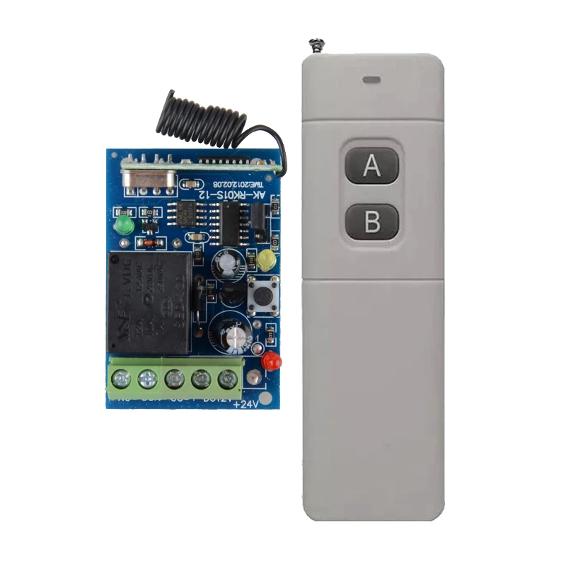 

DC12V 1CH 10A Receiver Remote Control Garage Door RF Wireless Remote Control Switch System 4PCS Receivers 200-3000M ransmitter