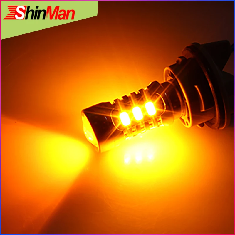 ShinMan высокой мощности для samsung 5730 чип светодиодный 5202 PSY24W S19W H16 светодиодный лампы для мотоцикла поворотники светодиодный фары дальнего света